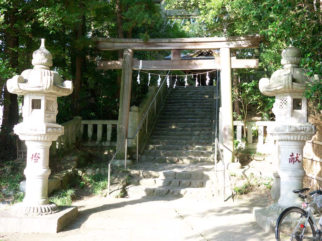 Foto, materieel, vrij, landschap, schilderstuk, bevoorraden foto,Aso shrine, , , , 