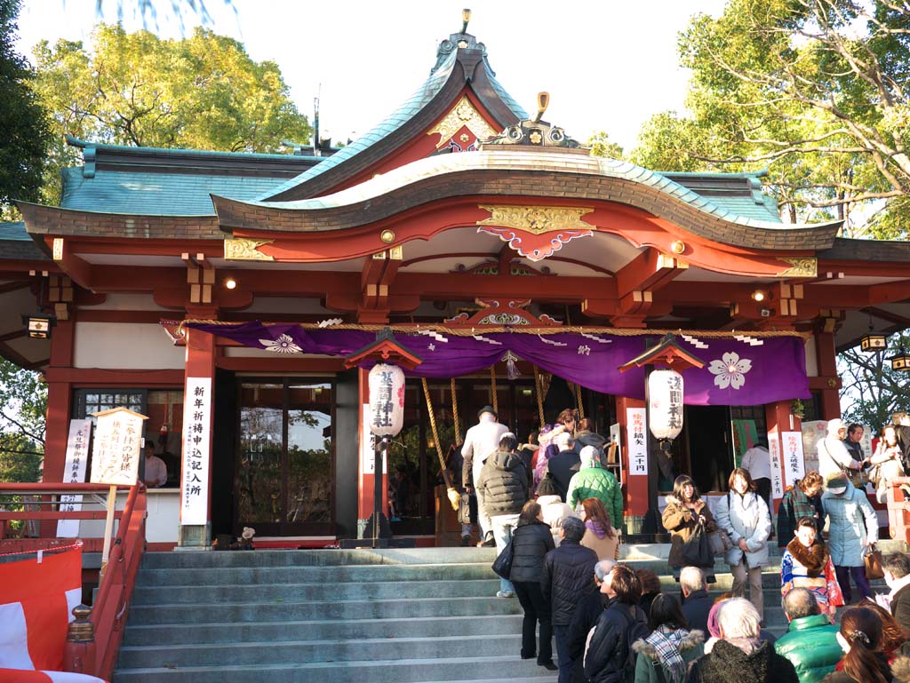 Foto, materiell, befreit, Landschaft, Bild, hat Foto auf Lager,Die Tamagawa Sengen Shrine, , , , 