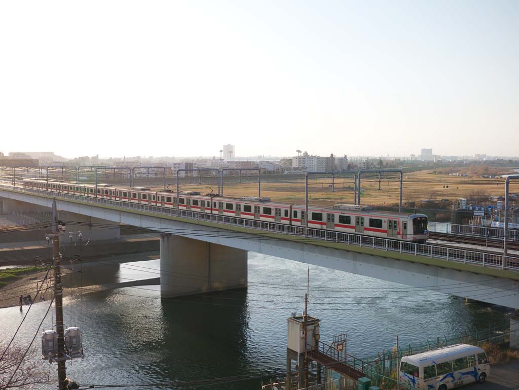 Foto, materieel, vrij, landschap, schilderstuk, bevoorraden foto,Op de Tokyu Toyoko lijn, , , , 