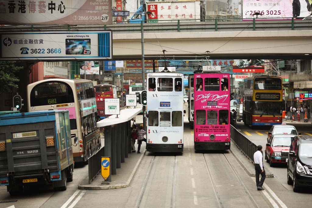 photo,material,free,landscape,picture,stock photo,Creative Commons,Hong Kong Tram, , , , 