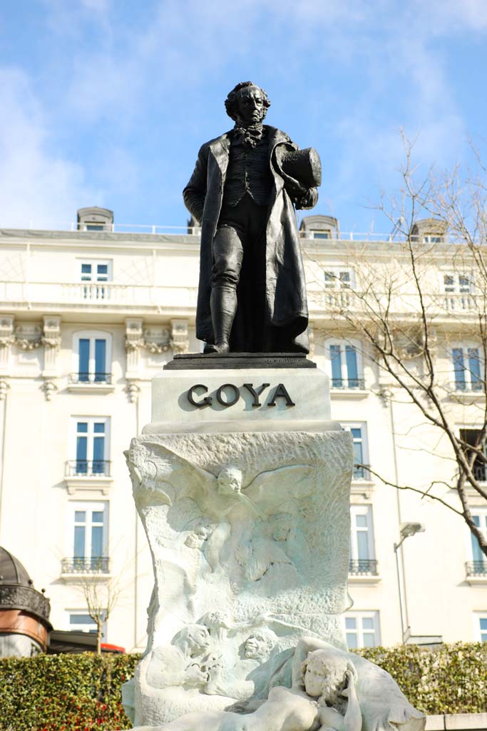 fotografia, materiale, libero il panorama, dipinga, fotografia di scorta,La statua di Goya, , , , 