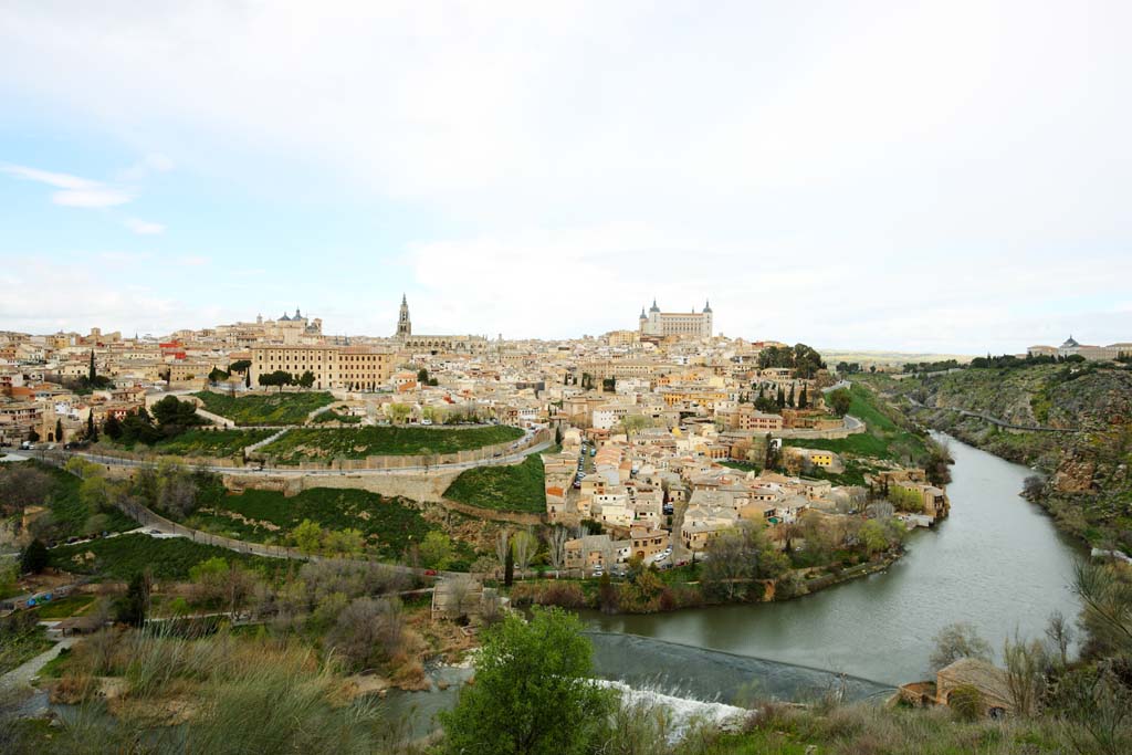 fotografia, material, livra, ajardine, imagine, proveja fotografia,Uma vista panormica de Toledo, , , , 