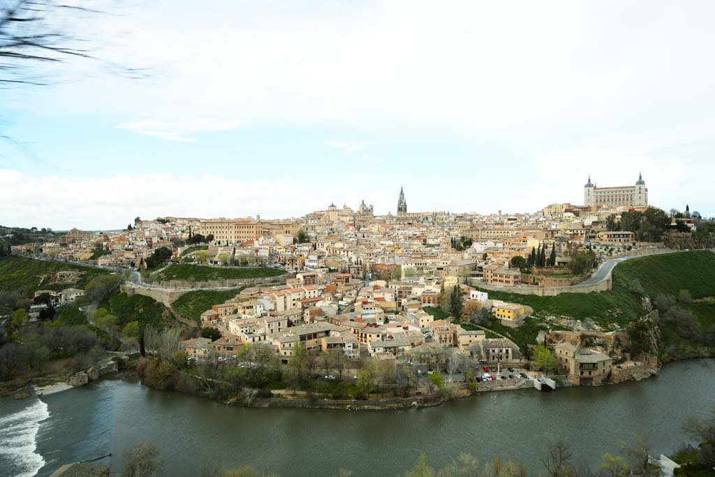 fotografia, material, livra, ajardine, imagine, proveja fotografia,Uma vista panormica de Toledo, , , , 