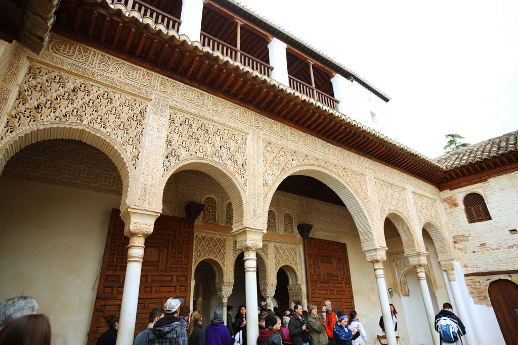 fotografia, materiale, libero il panorama, dipinga, fotografia di scorta,Il Generalife di analisi inferiore del cortile, , , , 