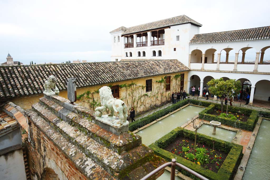 fotografia, materiale, libero il panorama, dipinga, fotografia di scorta,Generalife Sultan del cortile, , , , 