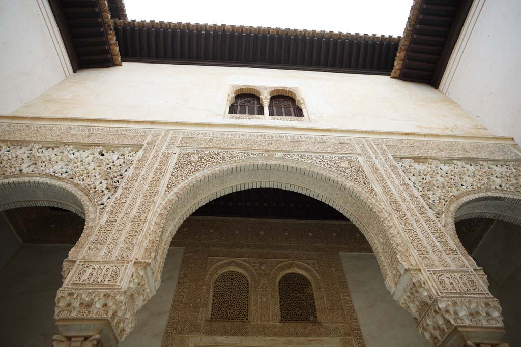 photo,material,free,landscape,picture,stock photo,Creative Commons,Alhambra Palace female earl courtyard, , , , 