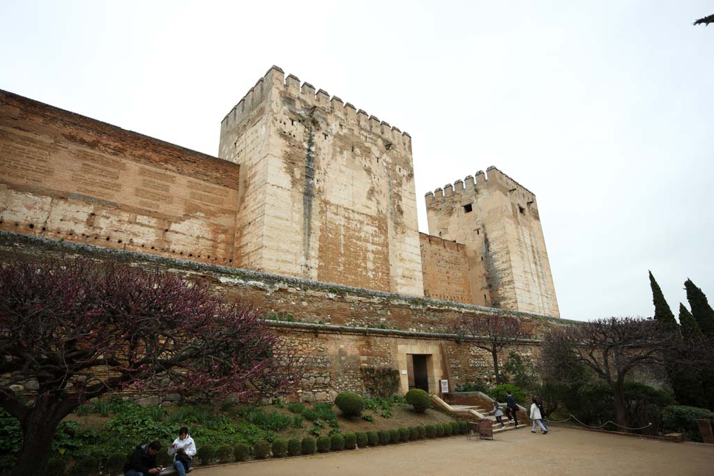 Foto, materieel, vrij, landschap, schilderstuk, bevoorraden foto,Alhambra Alcazaba, , , , 