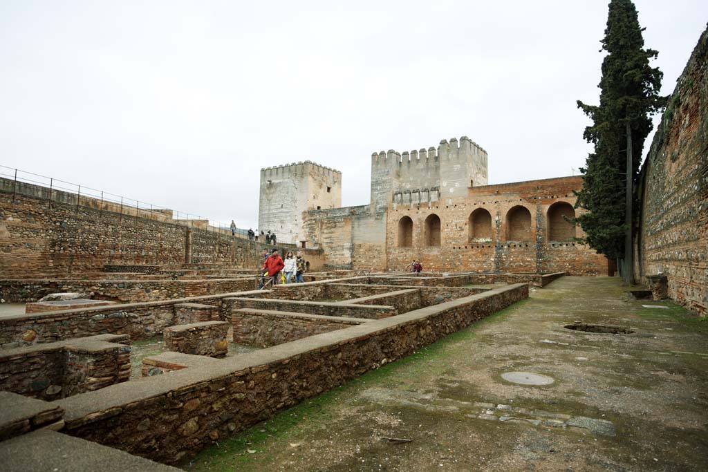 Foto, materieel, vrij, landschap, schilderstuk, bevoorraden foto,Alhambra Alcazaba, , , , 