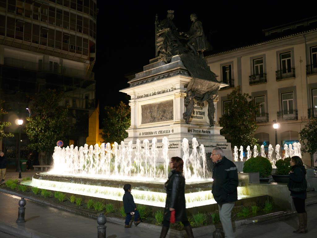 Foto, materieel, vrij, landschap, schilderstuk, bevoorraden foto,Op de avond van Granada., , , , 