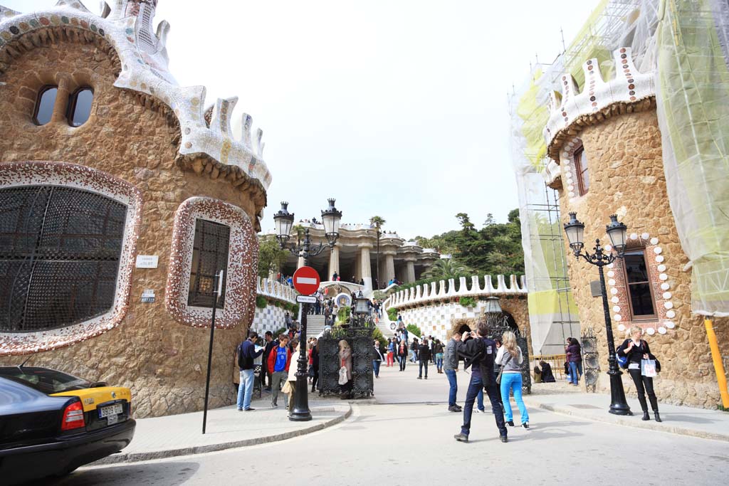 fotografia, materiale, libero il panorama, dipinga, fotografia di scorta,Parco Guell, , , , 