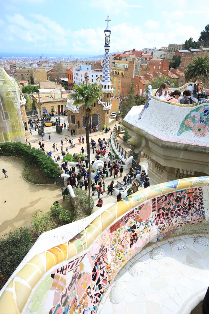 Foto, materieel, vrij, landschap, schilderstuk, bevoorraden foto,Park Guell, , , , 