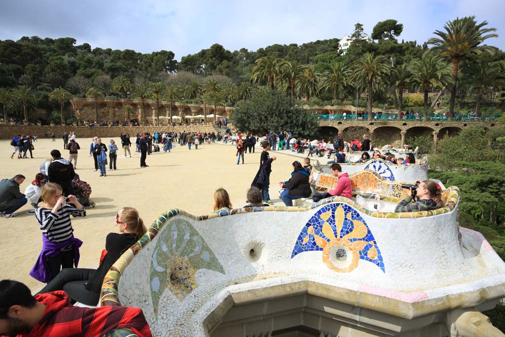 Foto, materiell, befreit, Landschaft, Bild, hat Foto auf Lager,Park Guell, , , , 