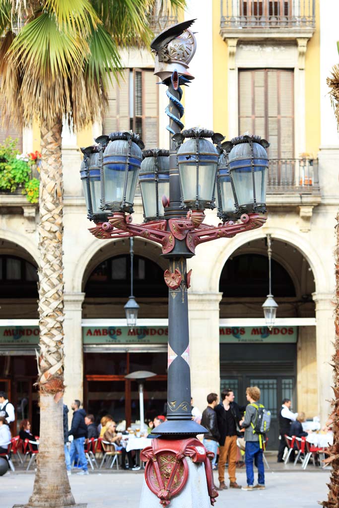 Foto, materiell, befreit, Landschaft, Bild, hat Foto auf Lager,Die Gaudi Streetlight, , , , 