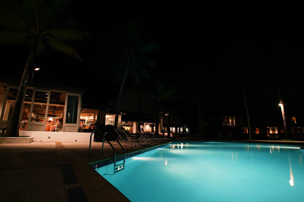 fotografia, materiale, libero il panorama, dipinga, fotografia di scorta,La notte di un ricorso, piscina, ricorso, ristorante,  illuminato su