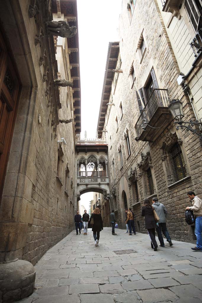 fotografia, materiale, libero il panorama, dipinga, fotografia di scorta,Carrer del bisbe en Barcelona, , , , 