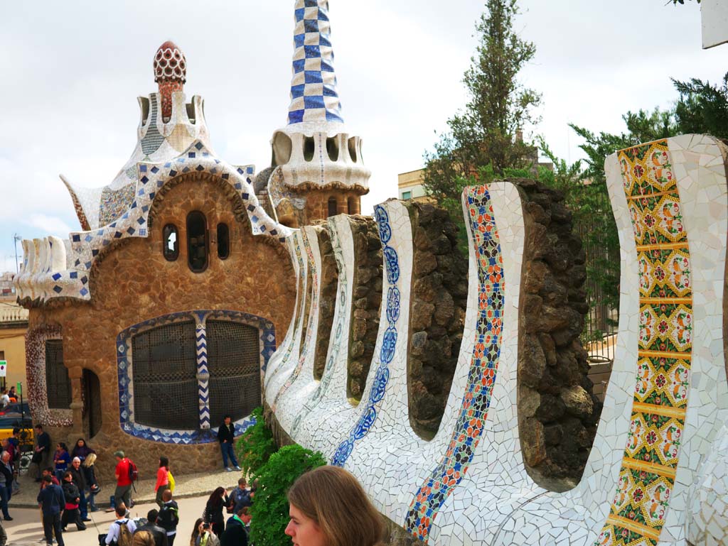 Foto, materiell, befreit, Landschaft, Bild, hat Foto auf Lager,Park Guell, , , , 