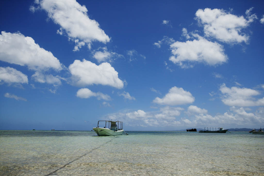 foto,tela,gratis,paisaje,fotografa,idea,El martimo de tarde silenciosa, Bote, Cielo azul, Nube, Ola