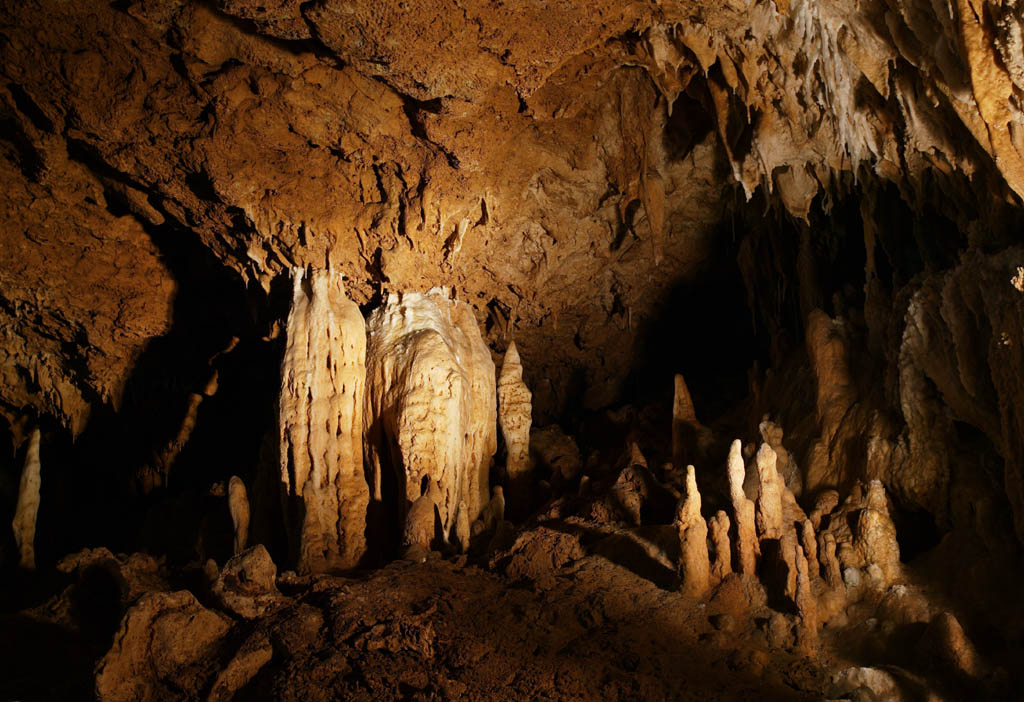 fotografia, material, livra, ajardine, imagine, proveja fotografia,Ishigaki-jima Ilha estalactite caverna, caverna de estalactite, Estalactite, Pedra calcria, caverna