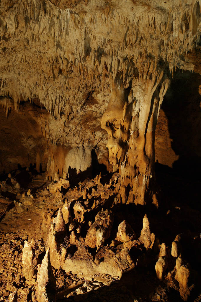 Foto, materieel, vrij, landschap, schilderstuk, bevoorraden foto,Ishigaki-jima Eiland stalactite grot, Kalkpegel grot, Kalkpegel, Kalksteen, Grot