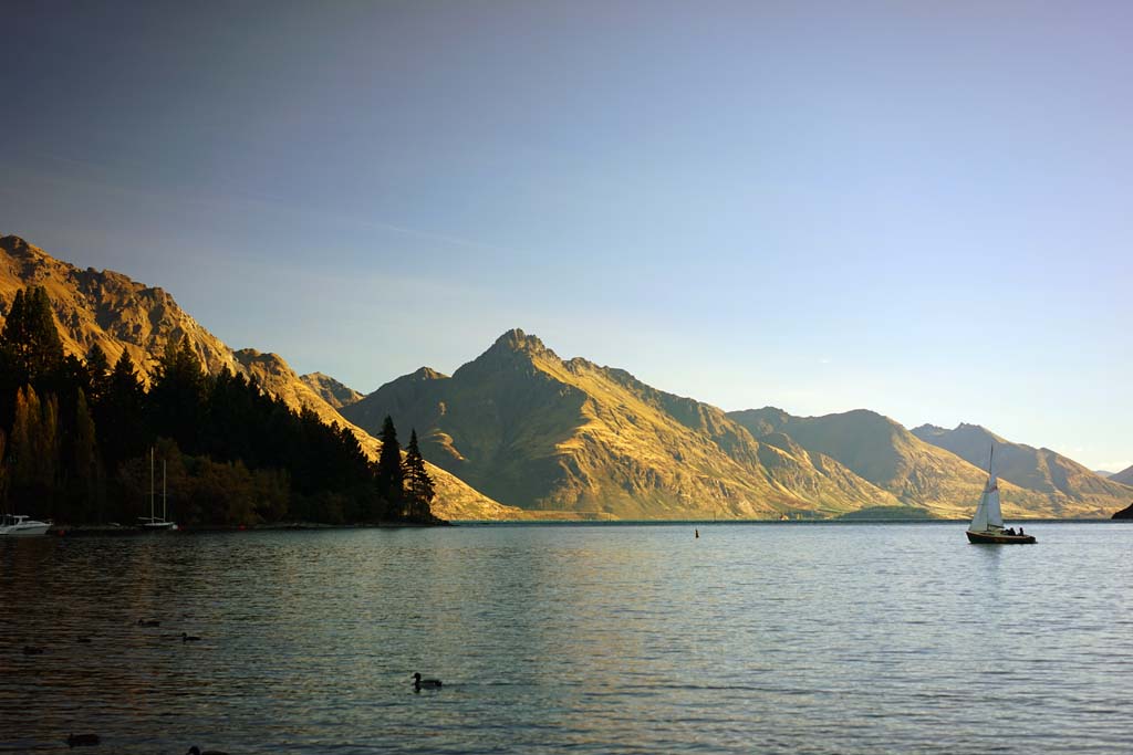 Foto, materiell, befreit, Landschaft, Bild, hat Foto auf Lager,Lake Wakatipu, , , , 