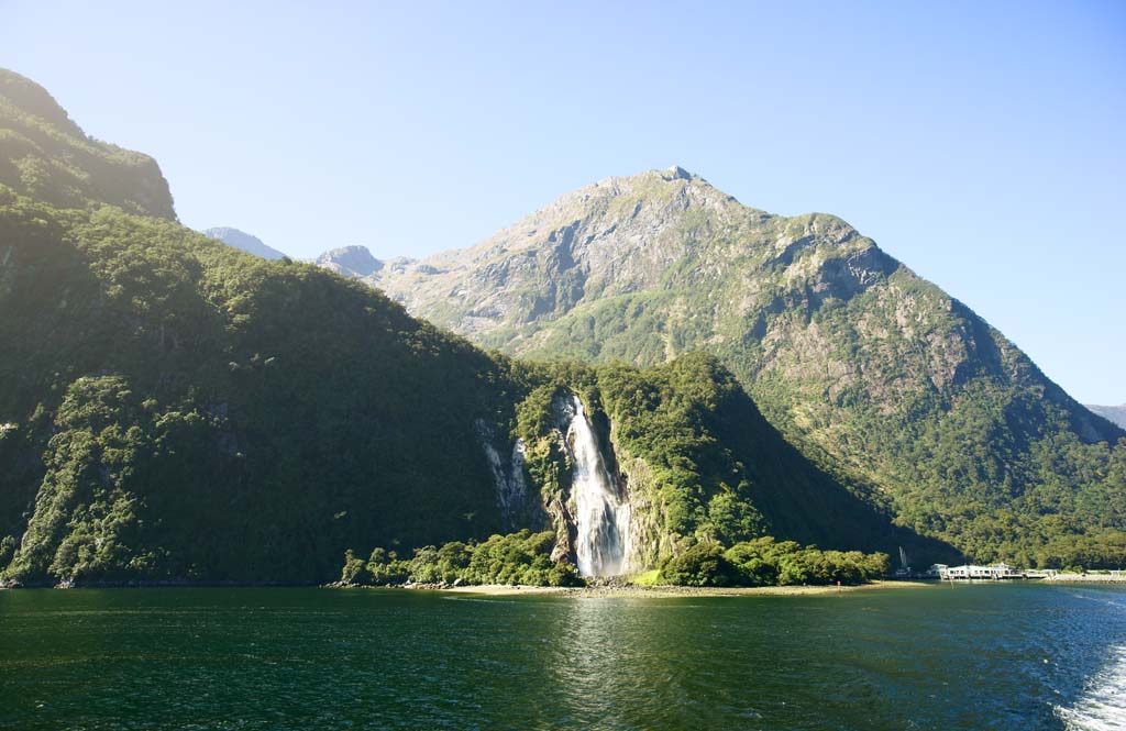 Foto, materieel, vrij, landschap, schilderstuk, bevoorraden foto,Milford Sound, , , , 