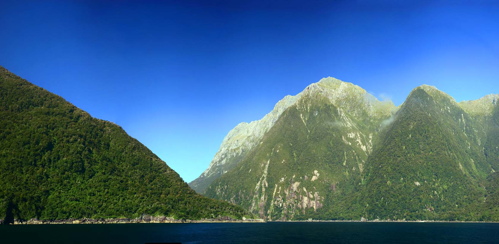 Foto, materieel, vrij, landschap, schilderstuk, bevoorraden foto,Milford Sound, , , , 