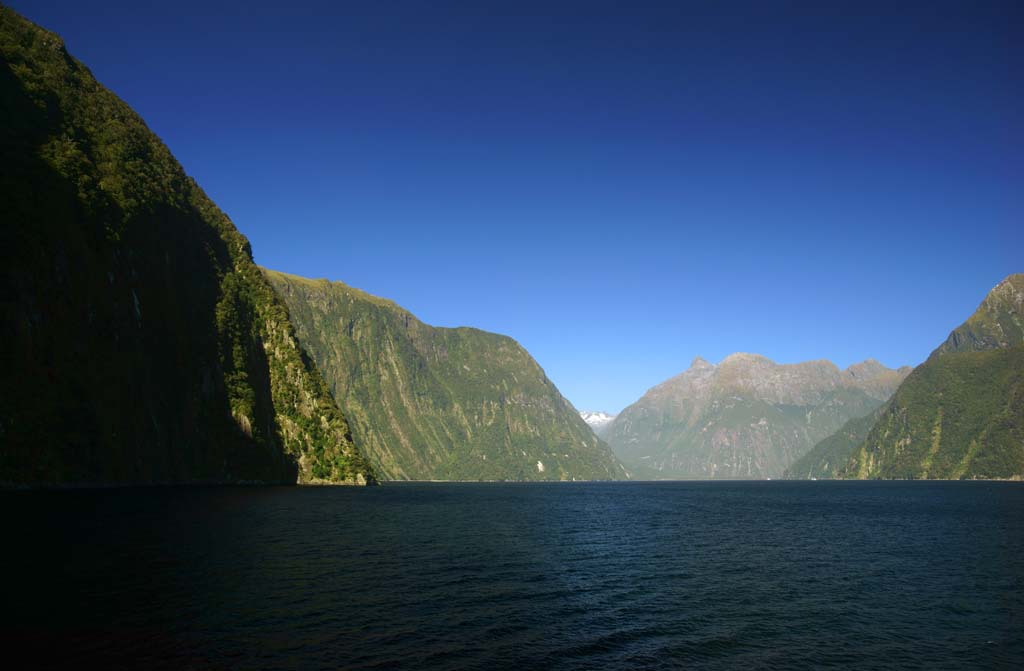 Foto, materieel, vrij, landschap, schilderstuk, bevoorraden foto,Milford Sound, , , , 