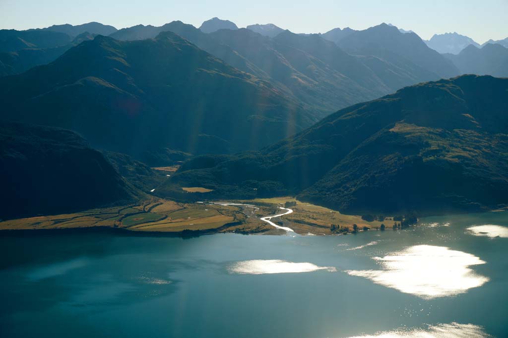 Foto, materieel, vrij, landschap, schilderstuk, bevoorraden foto,Lake Wakatipu, , , , 