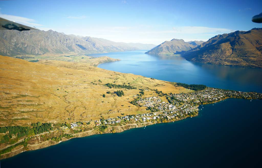 Foto, materiell, befreit, Landschaft, Bild, hat Foto auf Lager,Lake Wakatipu, , , , 