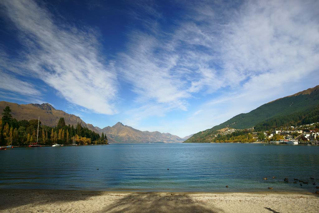 Foto, materieel, vrij, landschap, schilderstuk, bevoorraden foto,Queenstown, , , , 