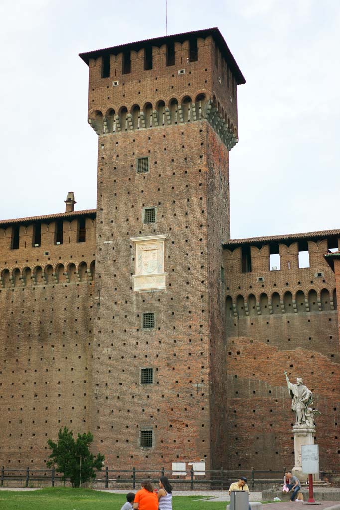 Foto, materieel, vrij, landschap, schilderstuk, bevoorraden foto,Kasteel sforzesco, , , , 