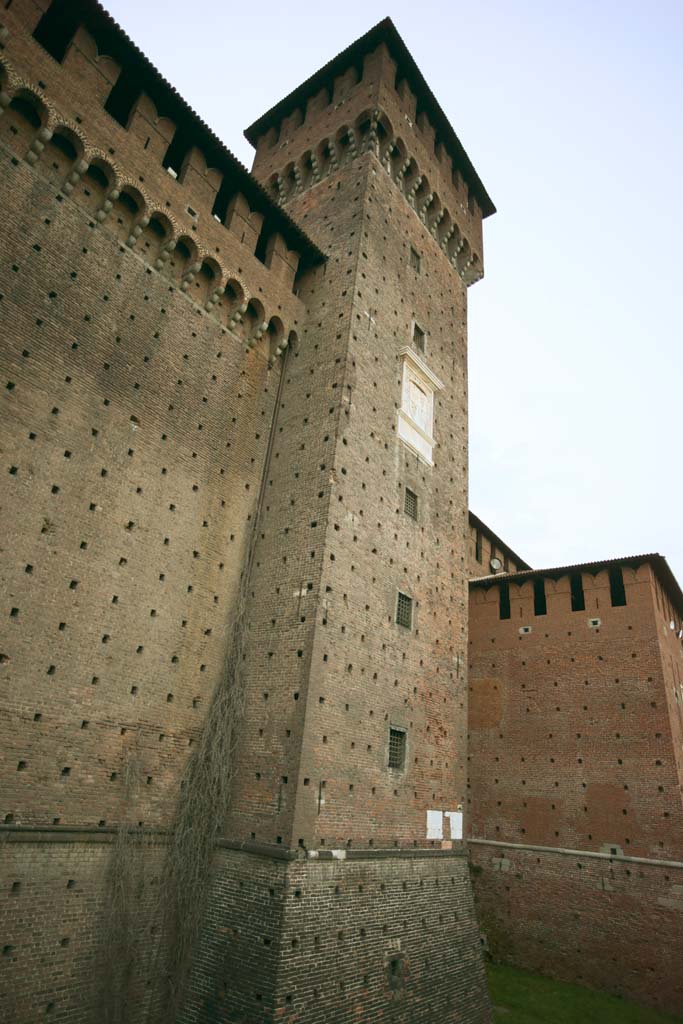 Foto, materieel, vrij, landschap, schilderstuk, bevoorraden foto,Kasteel sforzesco, , , , 