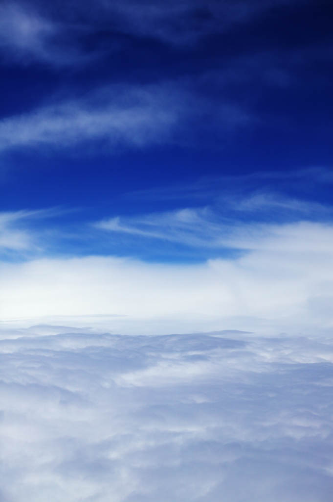 Foto, materieel, vrij, landschap, schilderstuk, bevoorraden foto,Het is een blauwe lucht binnen de zee van de bewolking, Seof bewolking, De stratosfeer, Blauwe lucht, Wolk