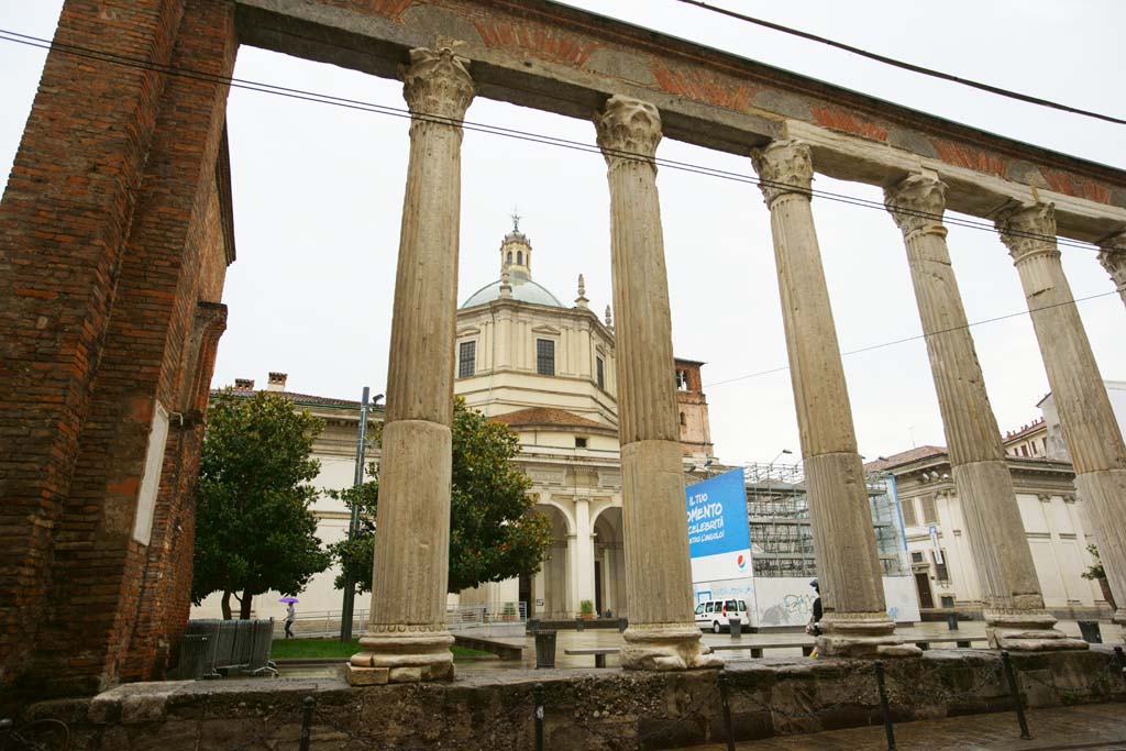 Foto, materieel, vrij, landschap, schilderstuk, bevoorraden foto,San Lorenzo Maggiore Cathedral, , , , 