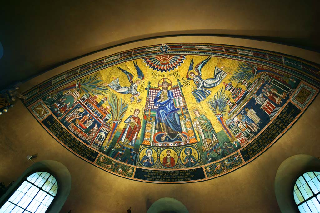 Foto, materiell, befreit, Landschaft, Bild, hat Foto auf Lager,Ein Mosaik von Sant'Ambrogio Kirche, , , , 