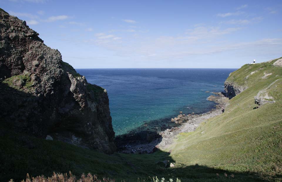 Foto, materiell, befreit, Landschaft, Bild, hat Foto auf Lager,Das Meer der Macht des Gott Promontory, Das Meer, Leuchtturm, Umhang, Stein