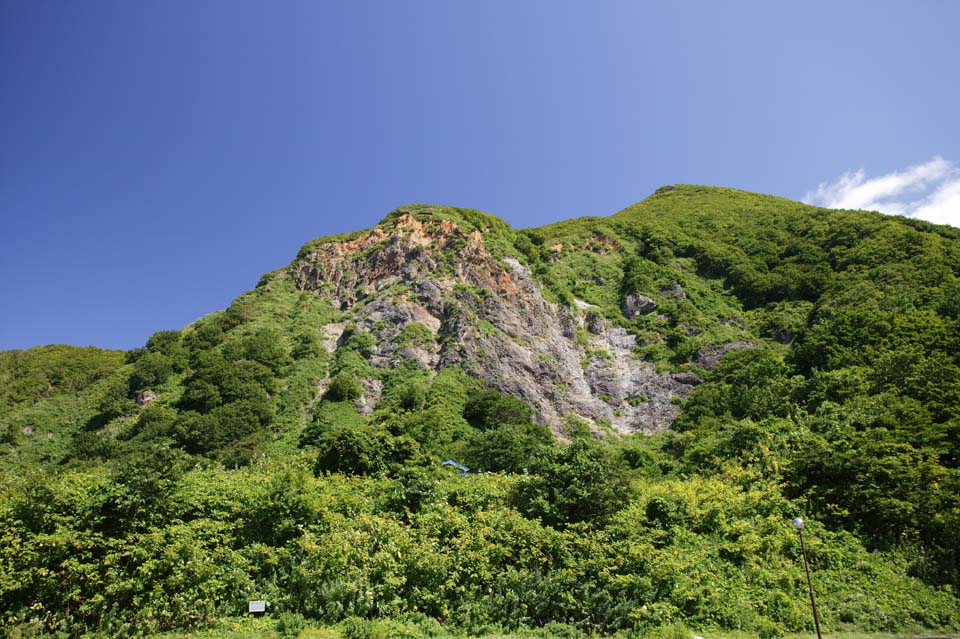 Foto, materiell, befreit, Landschaft, Bild, hat Foto auf Lager,Eine Klippe von Shakotan Peninsula, Klippe, Das Ufer, Stein, Welle