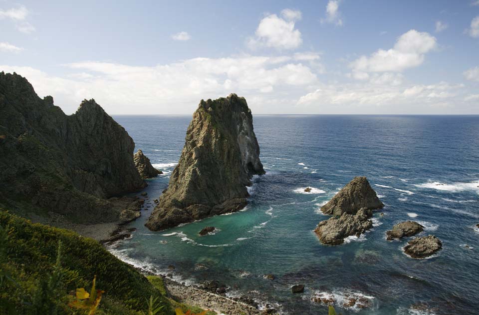 photo,material,free,landscape,picture,stock photo,Creative Commons,Island Takeshi will Coast of a superb view, cliff, The shore, rock, wave