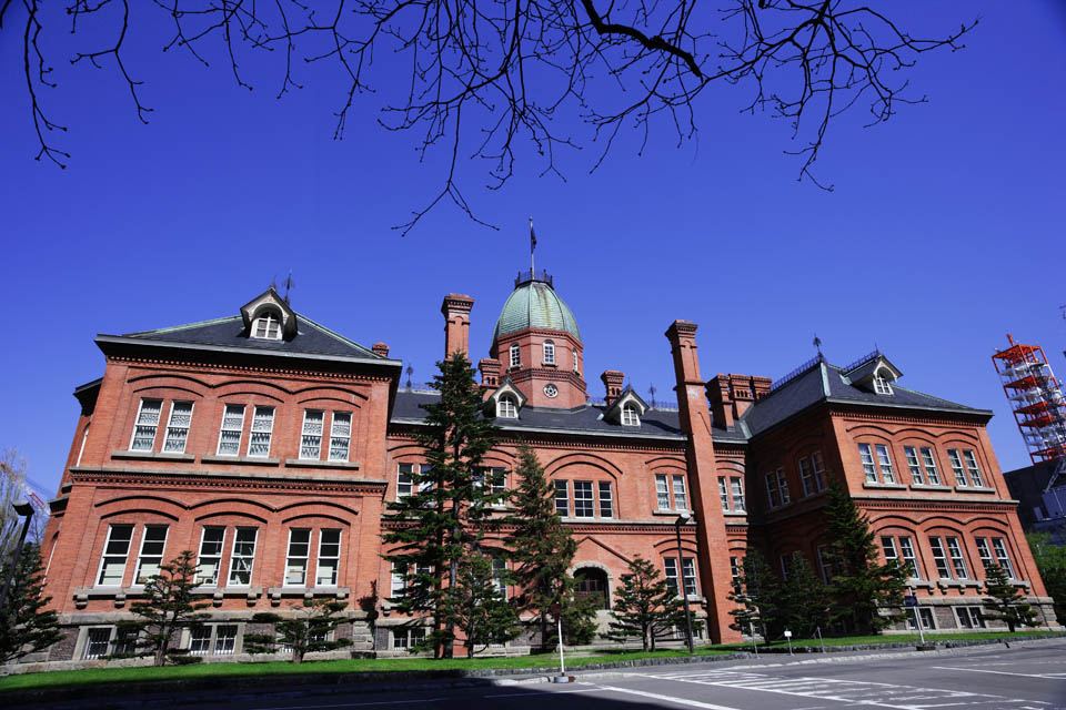 photo, la matire, libre, amnage, dcrivez, photo de la rserve,Agence Hokkaido, Le bureau de gouvernement Hokkaido, Btiment de l'Europen-style, construire, brique