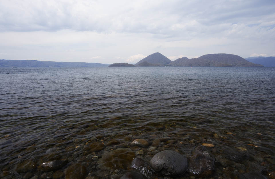 fotografia, materiale, libero il panorama, dipinga, fotografia di scorta,Lago Toya-ko e Mt. acetosa, Lago Toya-ko, lago, nube, cielo blu