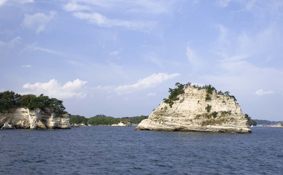 Foto, materieel, vrij, landschap, schilderstuk, bevoorraden foto,Drie maximaal prachtige bezichtigingen in Japan Matsushima, Eiland, Blauwe lucht, Wolk, De zee