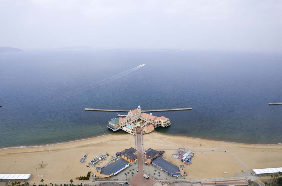 Foto, materieel, vrij, landschap, schilderstuk, bevoorraden foto,Zee van Fukuoka Tower, Strand duurt voort, ook, , Huwelijk, 