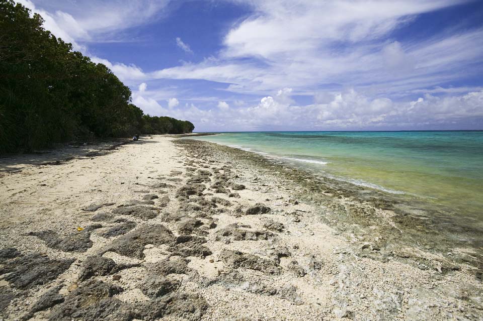 Foto, materiell, befreit, Landschaft, Bild, hat Foto auf Lager,Ein Strand des Sandes eines Sternes, Wolke, Strand, blauer Himmel, Smaragdgrnes Grn