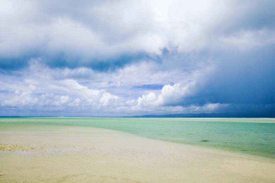 fotografia, materiale, libero il panorama, dipinga, fotografia di scorta,Una spiaggia di paese meridionale, spiaggia sabbiosa, cielo blu, spiaggia, nube