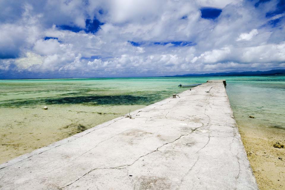 photo,material,free,landscape,picture,stock photo,Creative Commons,West pier, Concrete, blue sky, The sea, cloud