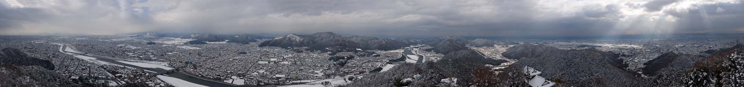 fotografia, materiale, libero il panorama, dipinga, fotografia di scorta,Un panorama di Gifu,  nevoso, Il NagarRiver, Gifu, citt