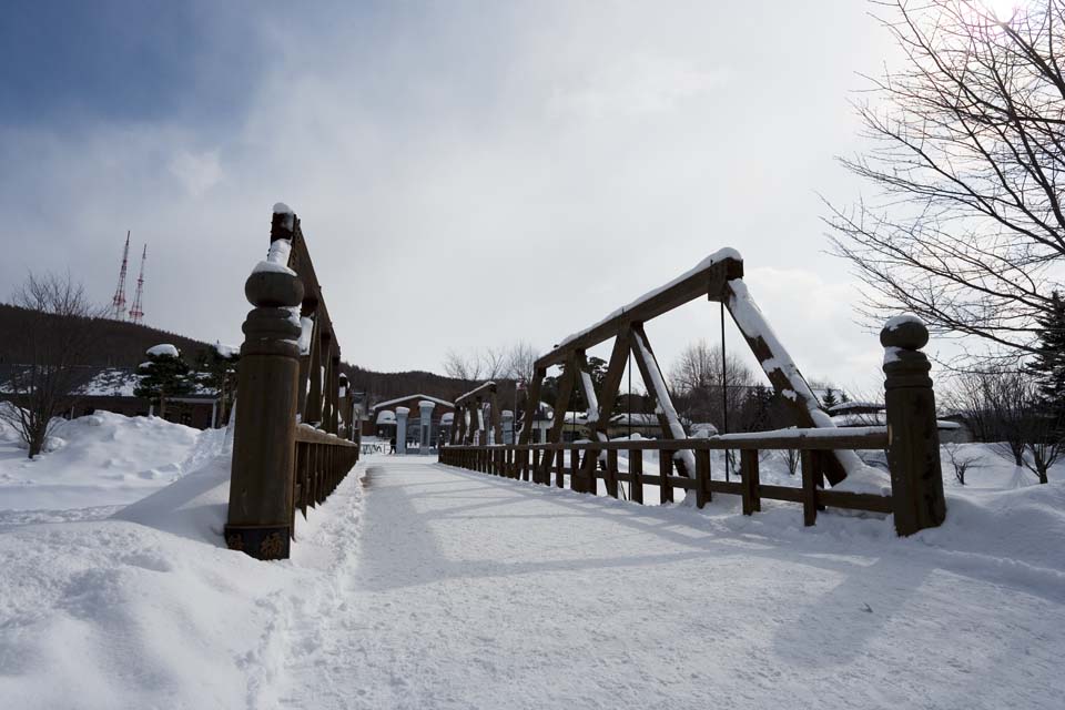 Foto, materiell, befreit, Landschaft, Bild, hat Foto auf Lager,Eine Spiegelbrcke, Das Abashiri-Gefngnis, das Gefngnis, , Abashiri landet ohne eine Losnummer