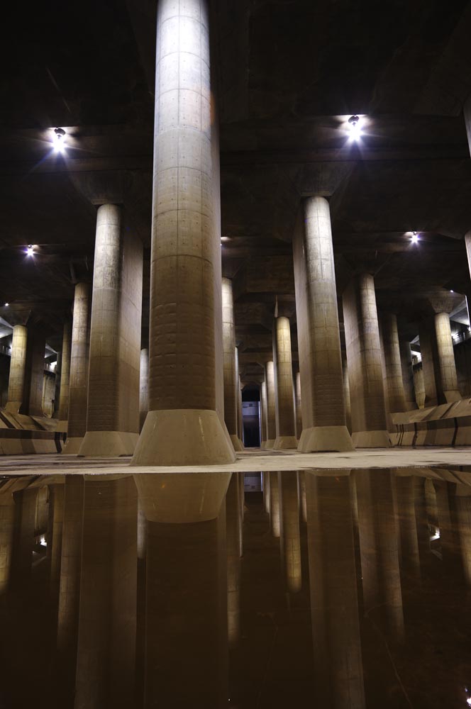 Foto, materiell, befreit, Landschaft, Bild, hat Foto auf Lager,Ein riesiger unterirdischer Schrein, Beton, Pfeiler, Reservoir, Kellergeschoss