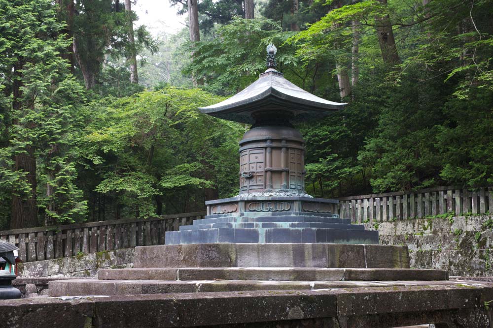 fotografia, materiale, libero il panorama, dipinga, fotografia di scorta,Torre di sacrario profondo-messa per Taho-nyorai di Tosho-gu il Sacrario, grave, torre per Taho-nyorai, Edo, eredit di mondo