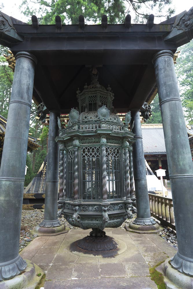 photo, la matire, libre, amnage, dcrivez, photo de la rserve,Une lanterne du jardin du tour de Tosho-gu Temple, lanterne du jardin du tour, patrimoine de l'humanit, Aoi, 